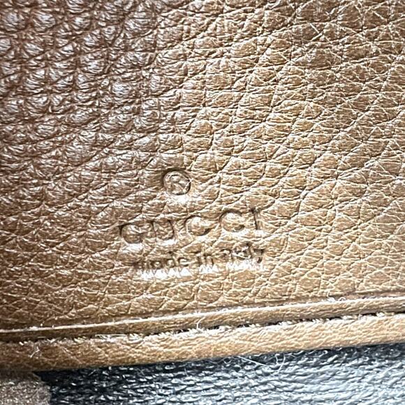 Gucci GG canvas bamboo tassel wallet brown zip-around leather trim - Picture 6 of 10
